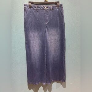 HALARA Blue Denim wide leg jeans